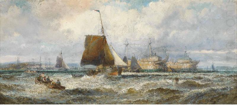 Prison hulks and other shipping lying in the Hamoaze, William Allen Wall